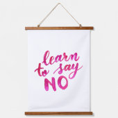 Tapisserie Suspendue Apprenez à dire non - rose (Recto)