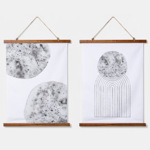 Tapisserie Suspendue Aquarelle grise éclaboussures