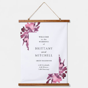 Tapisserie Suspendue Aquarelle romantique Plum Mariage