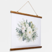 Tapisserie Suspendue Aquarelle végétale blanche (Angulaire)