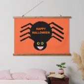 Tapisserie Suspendue Araignée noire d'Halloween (Chambre à coucher)