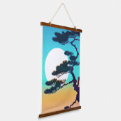 Tapisserie Suspendue Arbre Cypress et Pleine lune (Angulaire)