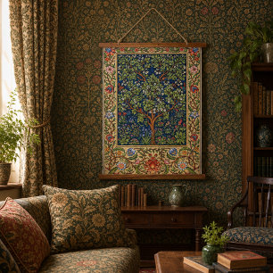 Tapisserie Suspendue Arbre Fleurissant Rétro par Dearle pour William Mo