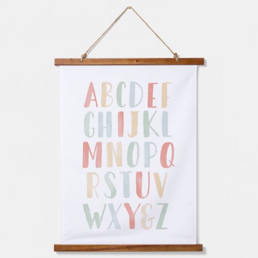 Tapisserie Suspendue Arc en arc-en-ciel Alphabet ABC Classroom Decor (Recto)