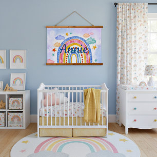 Tapisserie Suspendue Arc-en-ciel pastel personnalisé mignon