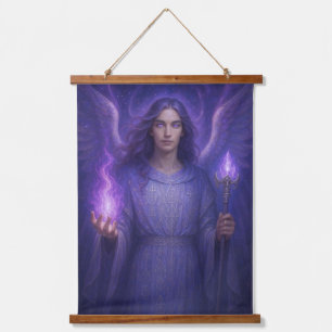 Tapisserie Suspendue Archangel Zadkiel - Gardien de la flamme violette