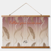Tapisserie Suspendue Aria Grace Desert Feather Minimal Folk Pattern (Devant)