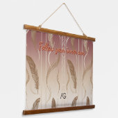 Tapisserie Suspendue Aria Grace Desert Feather Minimal Folk Pattern (Angulaire)