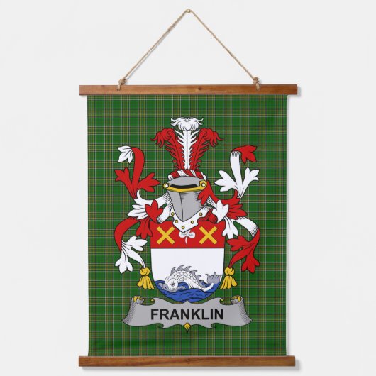 Tapisserie Suspendue Armoiries de Franklin en Irlande Family Crest (Recto)