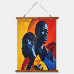 Tapisserie Suspendue Art Abstrait afrocentrique moderne