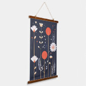 Tapisserie Suspendue Art abstrait floral brillant (Angulaire)