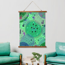 Art abstrait : Fruit Kiwi Vert
