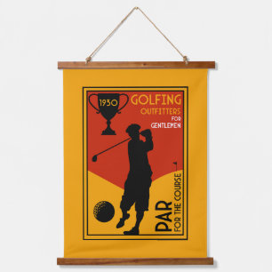 Tapisserie Suspendue Art classique du golf des années 30