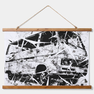 Tapisserie Suspendue Art de rue urbain Abstrait Fourgonnette vintage br