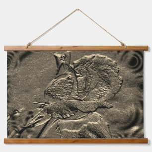 Tapisserie Suspendue Art Floral Rosebud sculpté