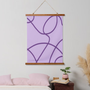 Tapisserie Suspendue Art ligne en violet