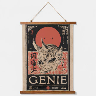 Tapisserie Suspendue Art Masque Oni Japonais | Wabi Sabi Genie Design