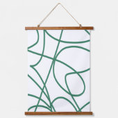 Tapisserie Suspendue Art moderne : Vert sur Blanc (Recto)