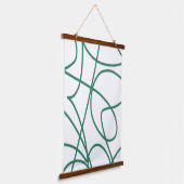 Tapisserie Suspendue Art moderne : Vert sur Blanc (Angulaire)