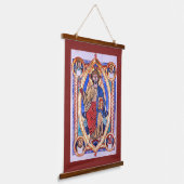 Tapisserie Suspendue Art religieux chrétien médiéval Christ en Majesté (Angulaire)