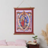 Tapisserie Suspendue Art religieux chrétien médiéval Christ en Majesté (Chambre à coucher)