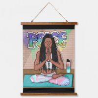Art urbain | Jolie femme faisant la méditation