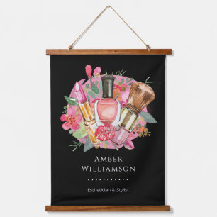 Tapisserie Suspendue Artiste de Maquillage de Beauté Florale Rose Moder