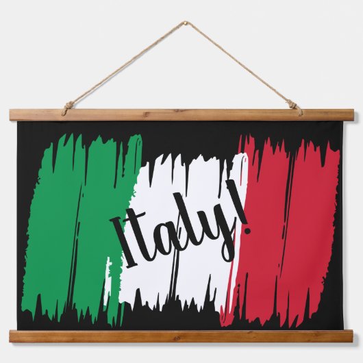 Tapisserie Suspendue Artistic Brushstroke Italy Flag (Devant)