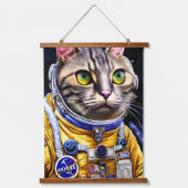 Tapisserie Suspendue Artwork de chats d'astronautes (Recto)