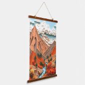 Tapisserie Suspendue Assemblage 03 : Montagnes Orange (Angulaire)