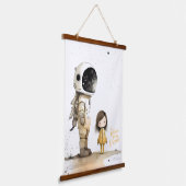 Tapisserie Suspendue Astronaut et fille (Angulaire)
