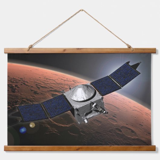 Tapisserie Suspendue Atmosphère Mars Et Mission D'Évolution Volatile. (Devant)