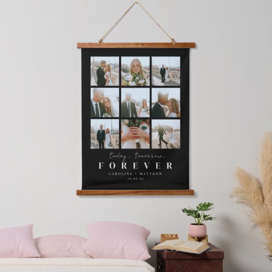 Tapisserie Suspendue Aujourd'hui demain Forever Mariage Photo Tapisseri (Chambre à coucher)