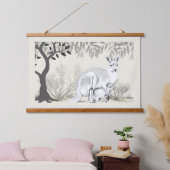Tapisserie Suspendue Australian Kangaroo with her baby Joey (Chambre à coucher)