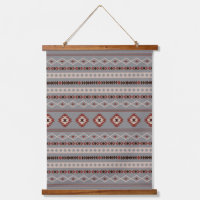 Aztec Crème rouille Brown gris Motifs mélangés Mot