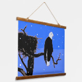 Tapisserie Suspendue Bald Eagle en hiver - Art original de la faune (Angulaire)