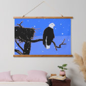 Tapisserie Suspendue Bald Eagle en hiver - Art original de la faune (Chambre à coucher)