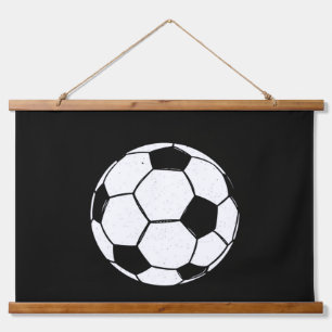 Tapisserie Suspendue Ballon de Football Vintage Classique Illustration 