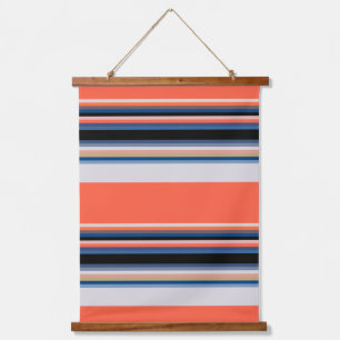 Tapisserie Suspendue Bandes bleues orange