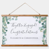 Tapisserie Suspendue Bannière de fiançailles botanique à feuillage de e (Devant)