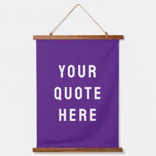 Tapisserie Suspendue Bannière personnalisée violet personnalisable Mur