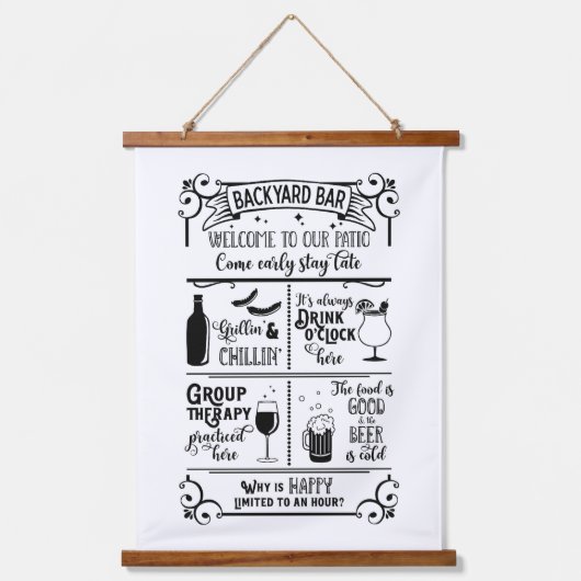 Tapisserie Suspendue Bar jardin (Recto)