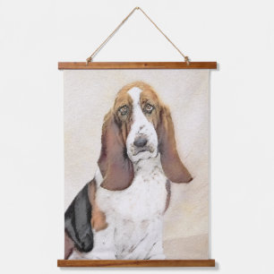 Tapisserie Suspendue Basset Hound Peinture - Cute Original Chien Art