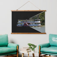 Bateau de la rivière vintage, accrochage du mur