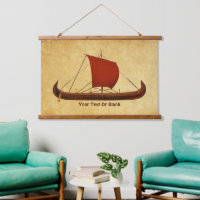 Bateau viking à voile rouge II