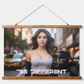 TAPISSERIE SUSPENDUE BE DIFFERENT (Devant)