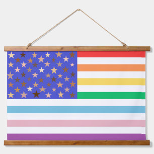 Tapisserie Suspendue Beau drapeau américain