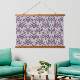 Tapisserie Suspendue Beau motif ethnique de Damas pointillisme 