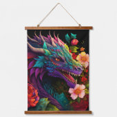 Tapisserie Suspendue Beaux Dragons Floraux (Recto)