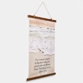 Tapisserie Suspendue Beaux Grains de sable Plage Vagues Psaume Bible (Angulaire)
